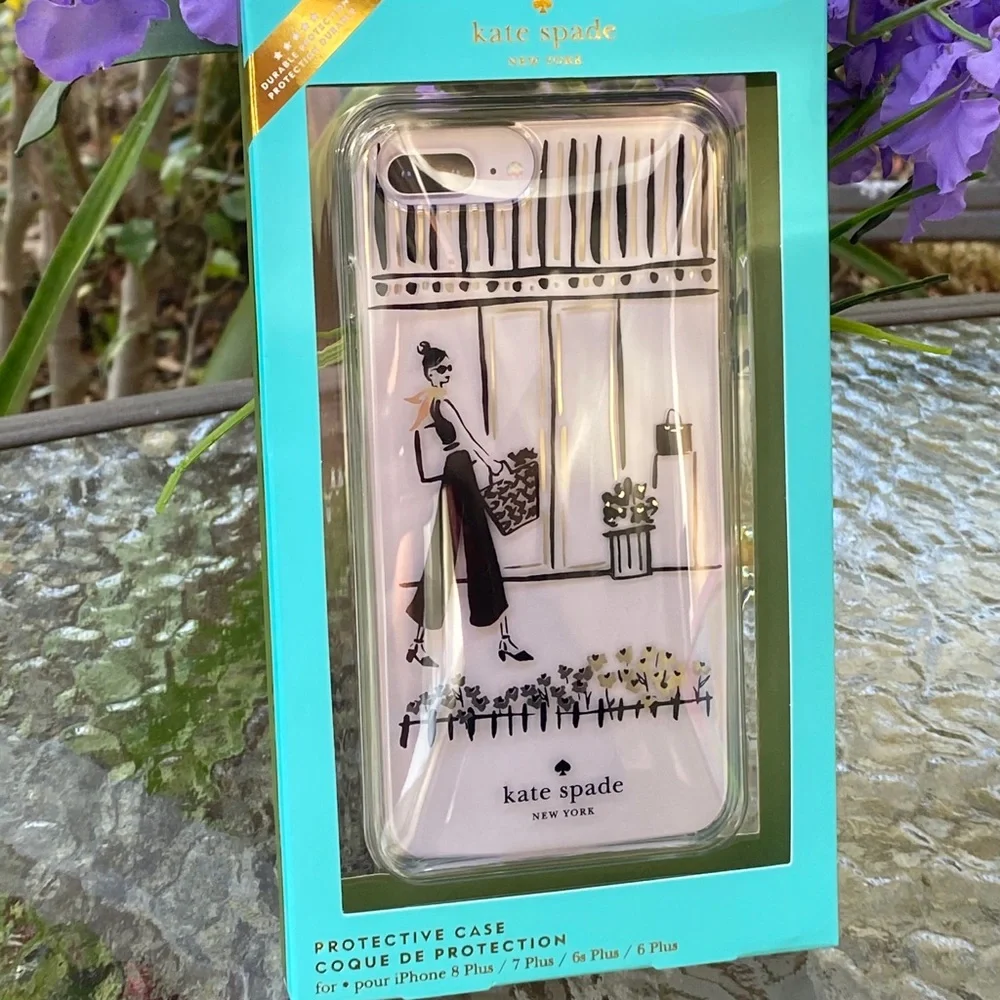 Kate Spade Black & White Market Stroll iPhone Case